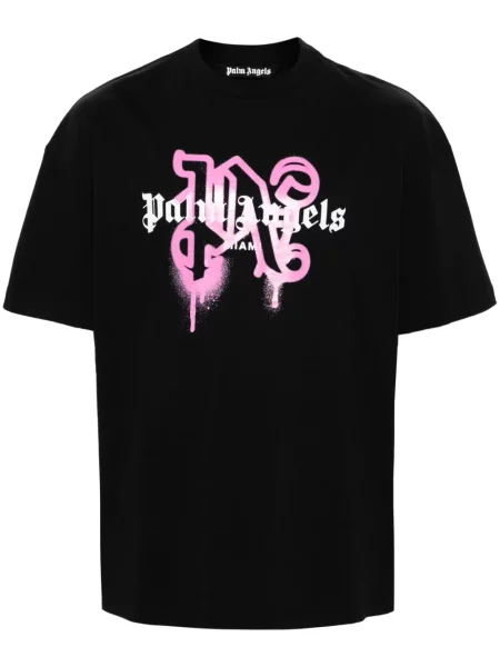 Tricou Palm Angels cu imagine negru