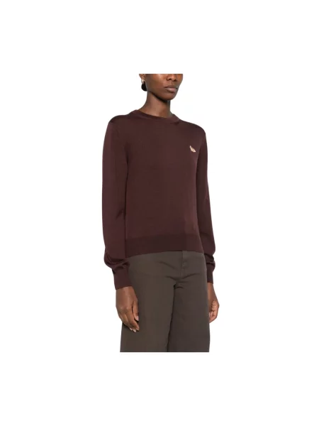 Sweter dziecięcy Maison Kitsune brązowy