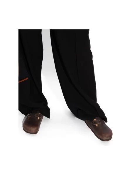 Klapki Birkenstock skórzane brązowe
