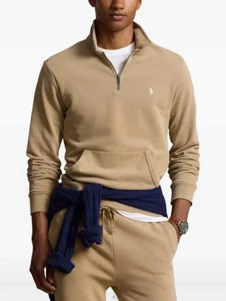 Matlasat tricou polo Polo Ralph Lauren cu decolteu rotund cu autograf roșu