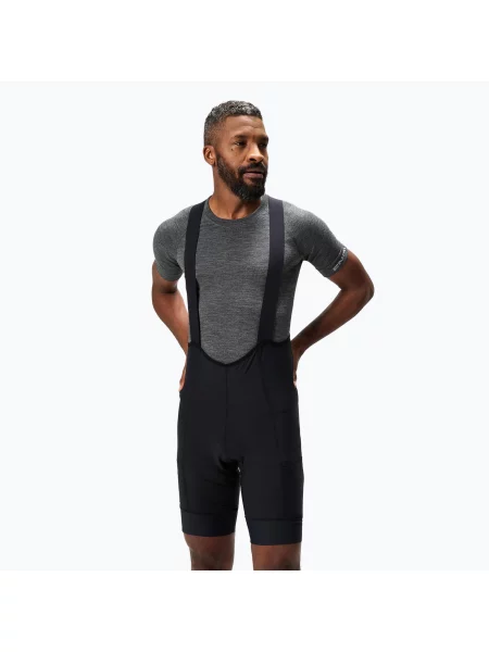 Cyklistické šortky Endura Loop Bibshort black černé