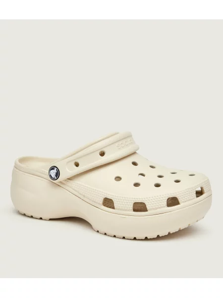 Pantofi Crocs cu platformă clasici bej