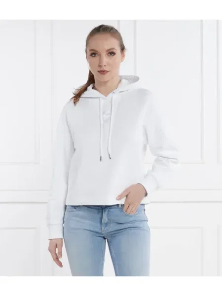 BOSS BLACK Hanorac | cool fit alb