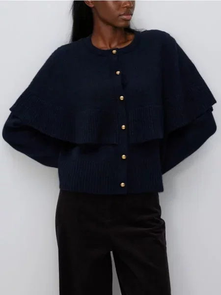 Reserved Кардиган з декоративними темно-синій синій