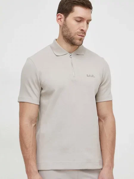 BALR. tricou polo barbati cu imprimeu bej