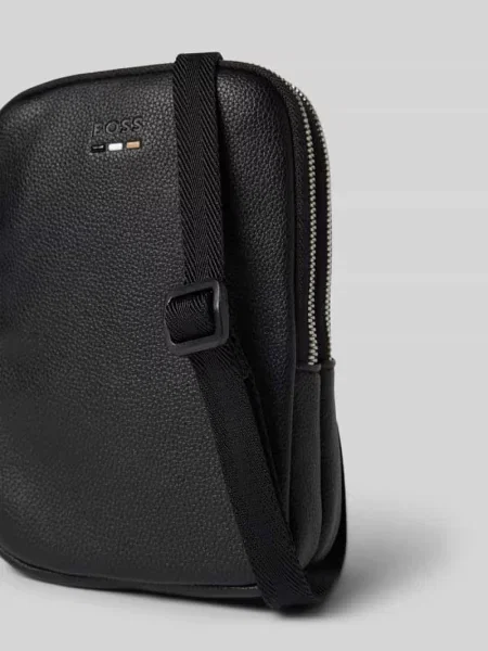 Torba na ramię z imitacji skóry model ‘Ray’ Boss czarna