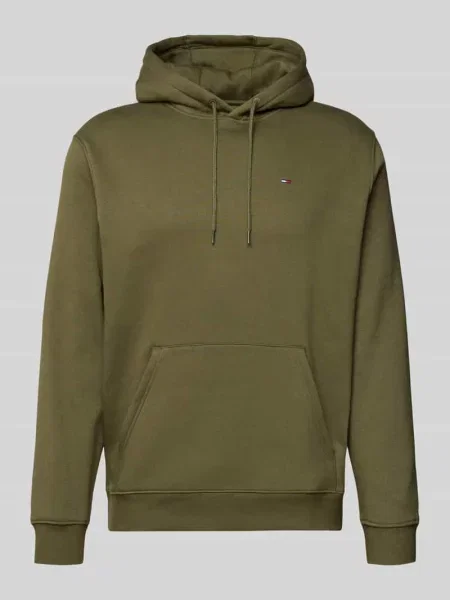 Bluza z kapturem o kroju regular fit z mieszanki bawełny Tommy Jeans zielona