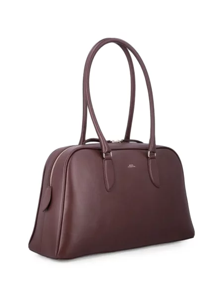 Geantă shopper A.p.c. din piele cu imagine roșu