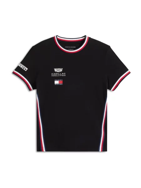 TOMMY HILFIGER Póló TH X REPLICA tengerészkék / piros / fekete fehér
