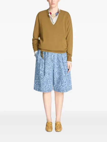 Πουλόβερ Dries Van Noten από μαλλί merino καφέ