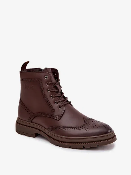 Usnjene gležnjarji Lee Cooper rjava