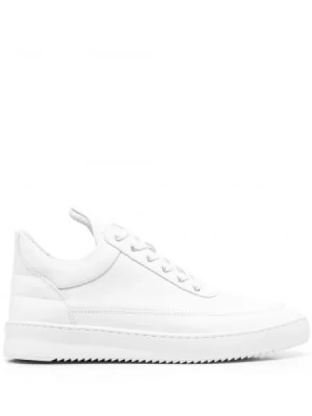 Sneakerși Filling Pieces cu șireturi din dantelă alb
