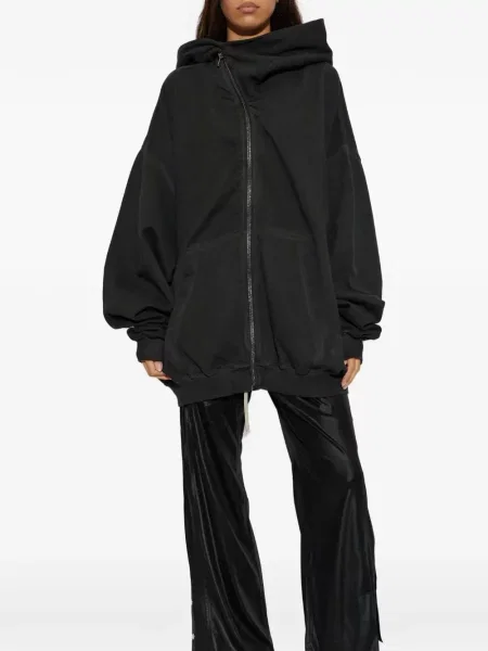 Hanorac cu glugă Rick Owens Drkshdw asimetric negru