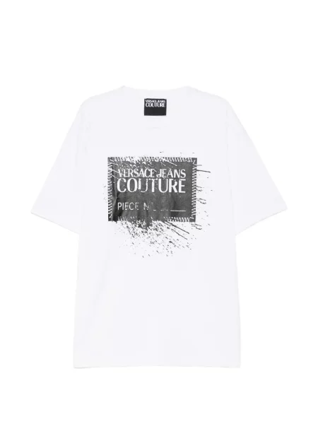 Tricou Versace Jeans Couture cu imagine alb