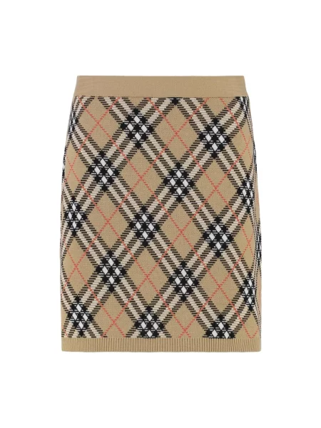 Mała spódnica mini Burberry wełniana w kratkę