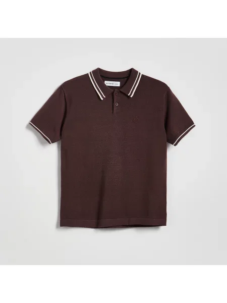 Reserved Polo tričko hnědá