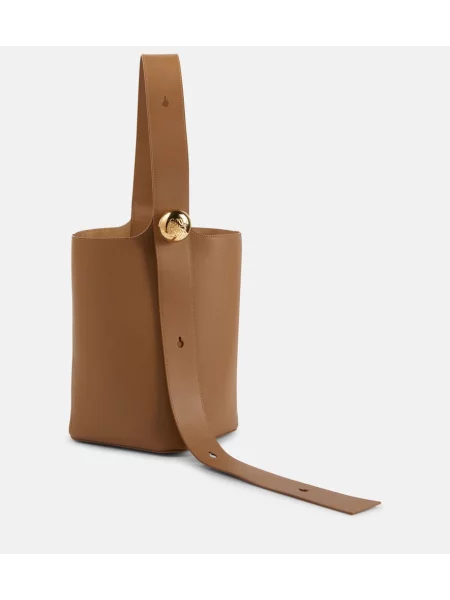 Geantă bucket Loewe din piele maro