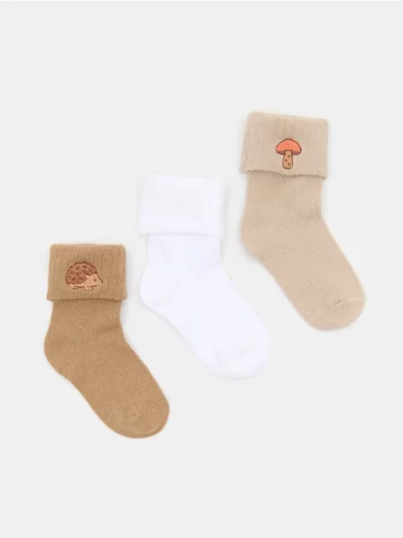 Sinsay Ponožky s podzimním motivem 3 pack vícebarevná