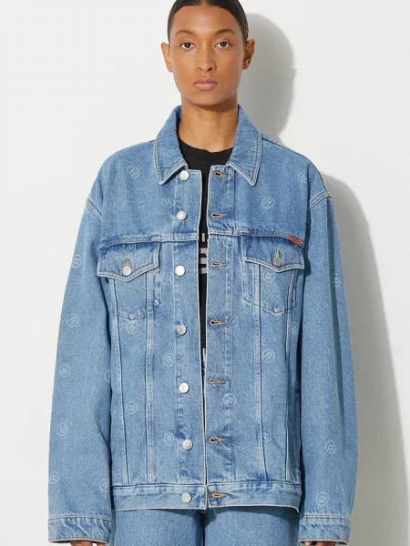 Джинсова куртка Martine Rose Oversized Denim Jacket перехідна oversize рожева