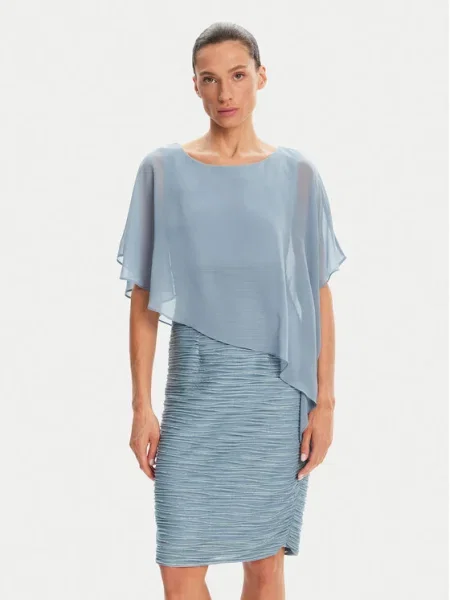 Swing Rochie cocktail celest albastru