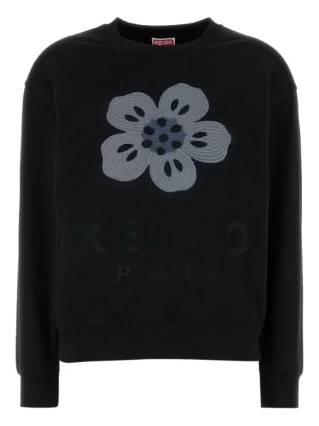 Hanorac Kenzo cu broderie cu model floral negru