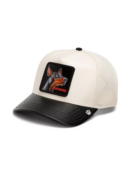 Goorin Bros czapka z daszkiem trucker Faux Leather Doberman biała