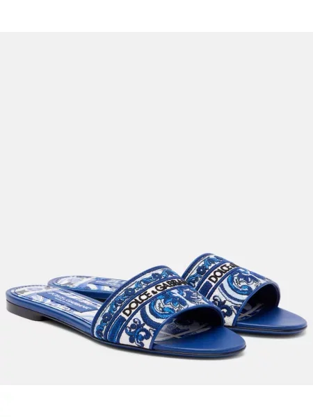 Sandale Dolce&gabbana cu broderie albastru