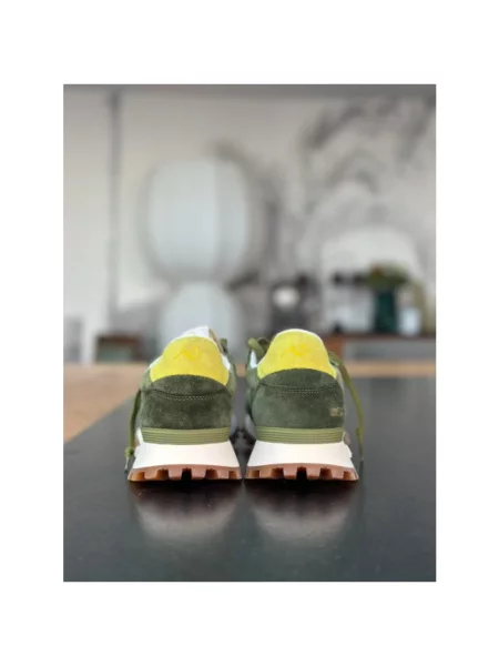 Sneakersy No Map Society zamszowe zielone