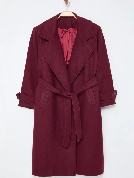 Volneni plašč Trendyol rdeča