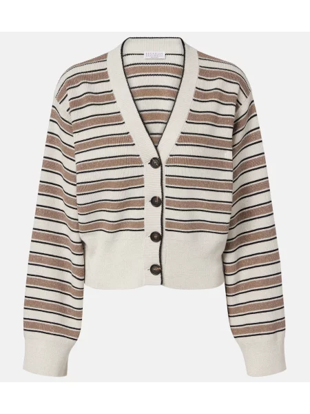 Cardigan Brunello Cucinelli cu dungi