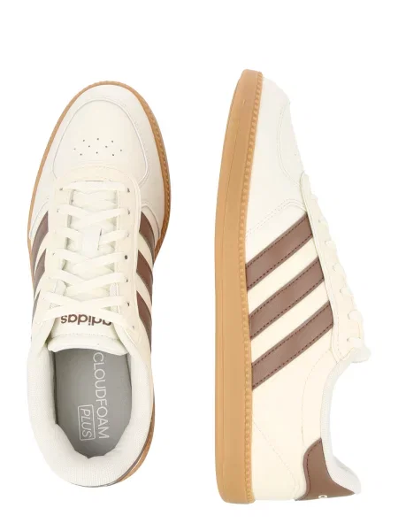 ADIDAS SPORTSWEAR Nízke tenisky BREAKNET SLEEK / šedobiela hnedá