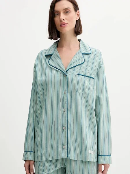 Горнище на пижама United Colors of Benetton от зелено