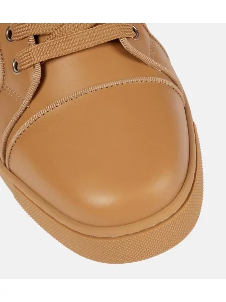 Bőr sneaker Christian Louboutin bézs