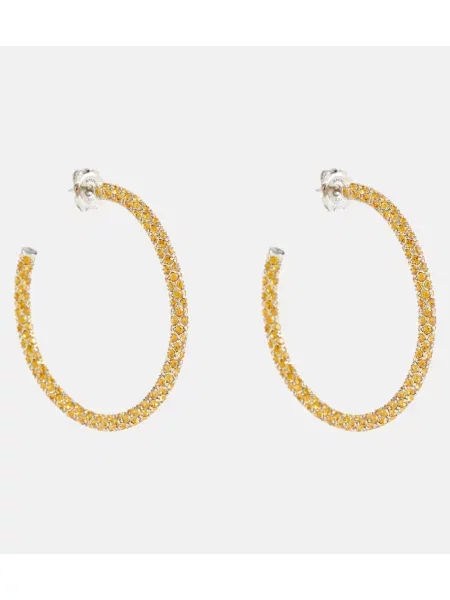 Uhani Amina Muaddi s kristali oranžna