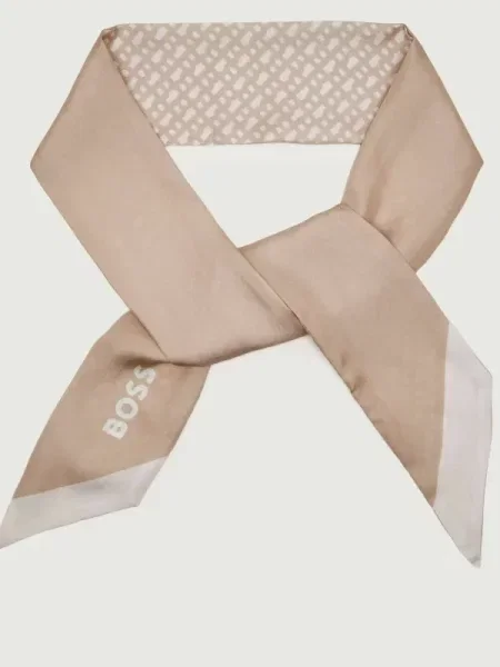 Fular Boss Black de mătase negru