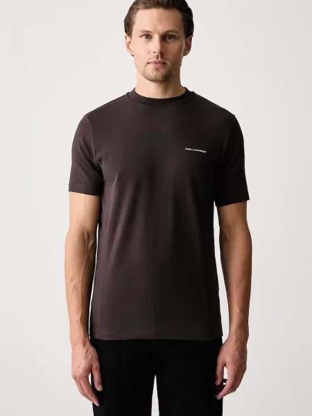 Karl Lagerfeld tricou pentru bărbați din cu maro