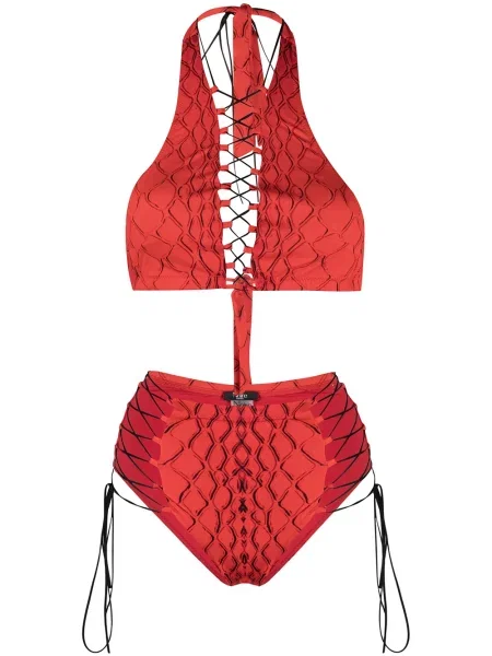 Bikini Noire Swimwear cu imagine roșu
