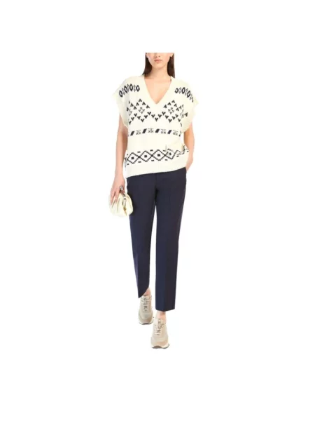 Spodnie Weekend Max Mara niebieskie