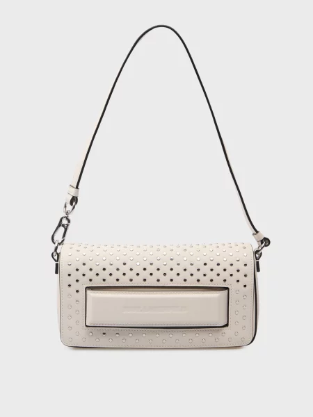Шкіряна сумка Karl Lagerfeld біла