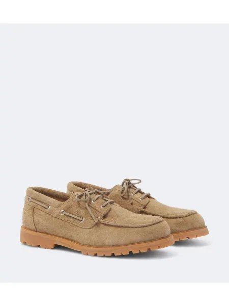 Pantofi loafer Studio Nicholson din piele de căprioară bej