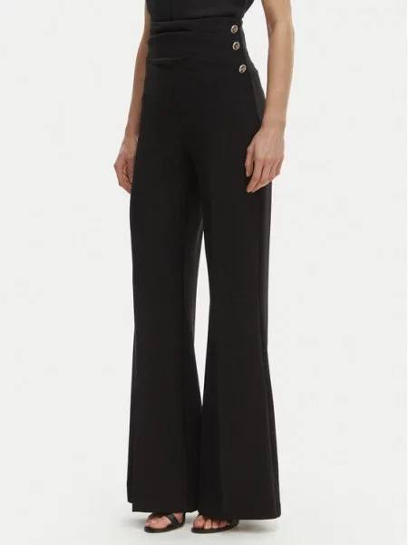 Rinascimento Spodnie palazzo Flare Fit czarny