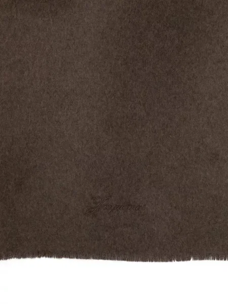 Fular Jacquemus cu broderie maro