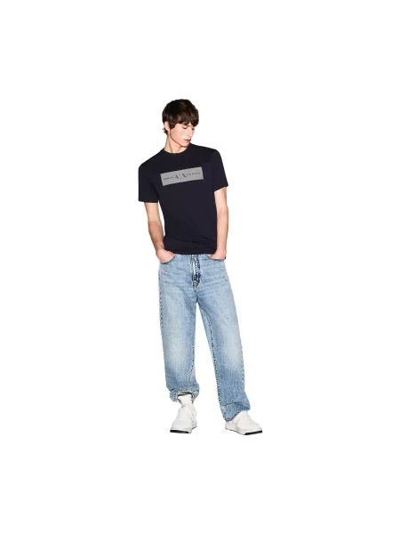 Armani Exchange Tricou albastru