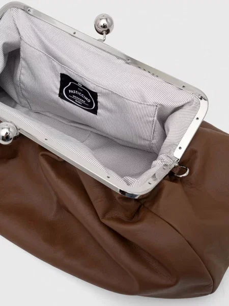 Weekend Max Mara Кожена чанта кафяво