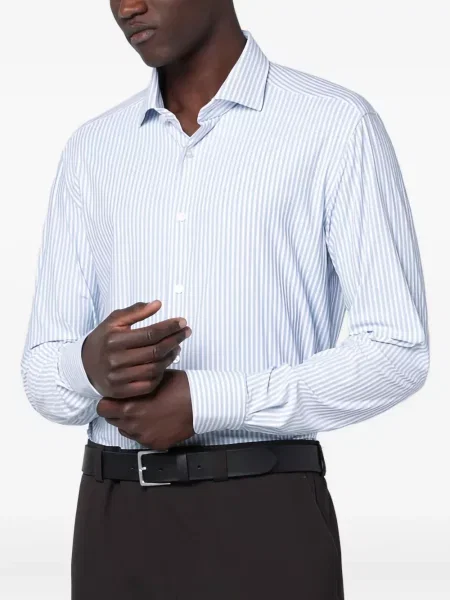 Pruhovaná dlouhá košile Xacus modrá