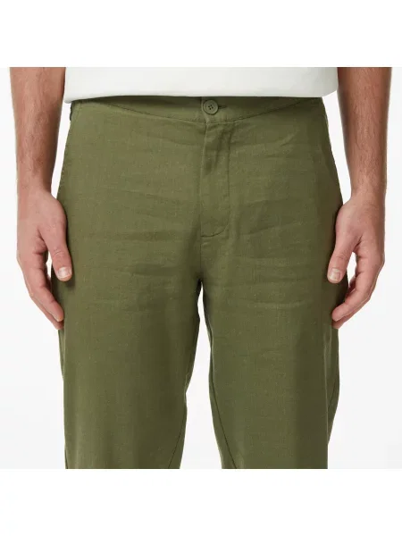 Lacoste Spodnie Chino Tapered Fit Khaki zielony