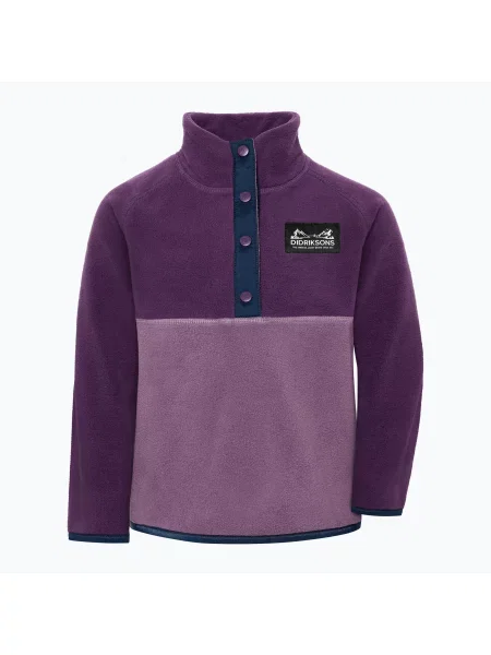Gyerek polár pulóver Didriksons Monte 6 Half Button northern purple. Méret: 90 lila
