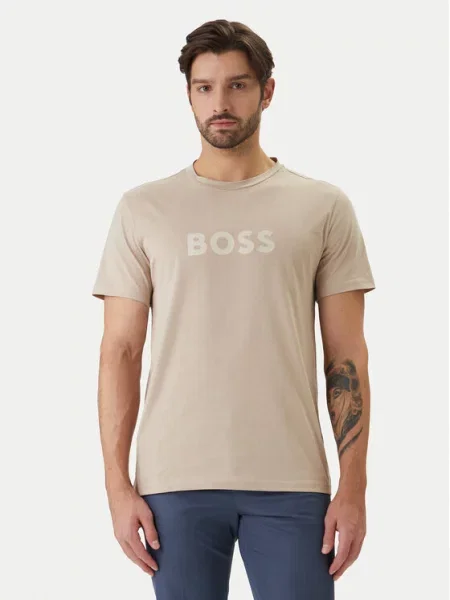 Тениска Boss бежово