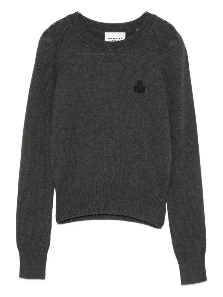 Pulover Marant Etoile cu broderie lung gri