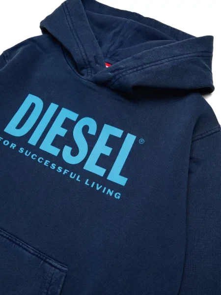 Bluza z kapturem dziecięca Diesel niebieska